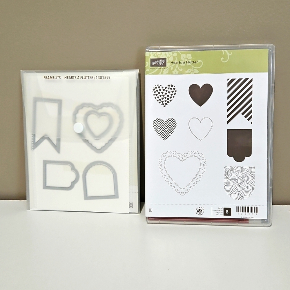 Hearts a Flutter Rubber Stamp set and coordinating Framelits Dies Stampin Up